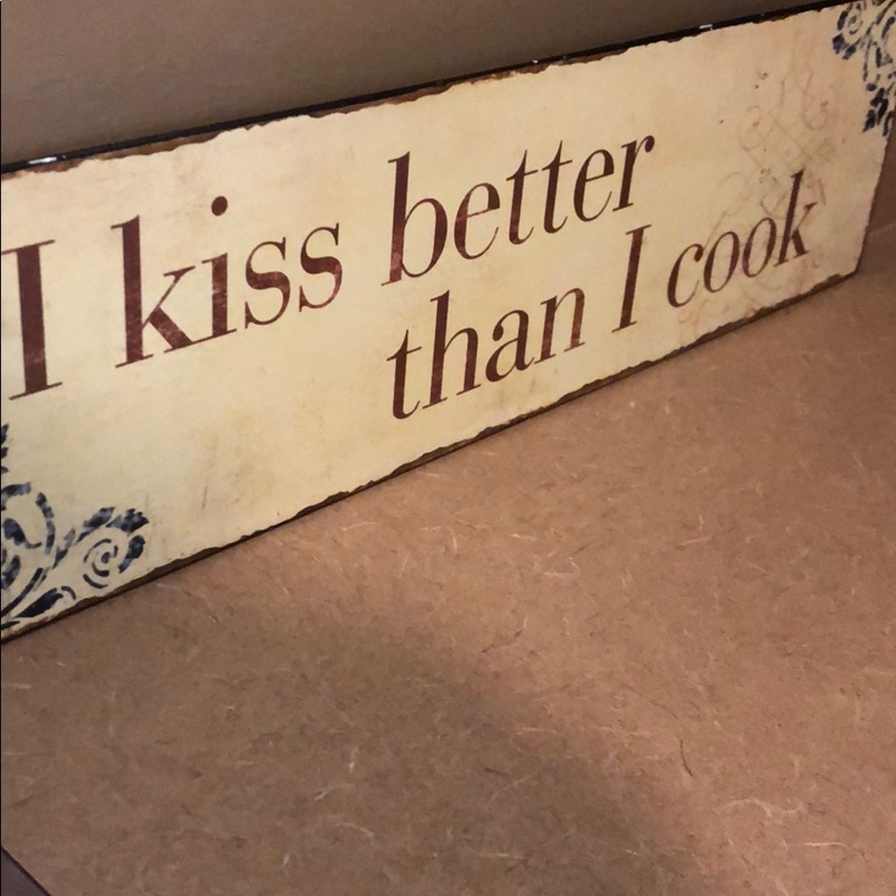 💕“Kiss better than I cook” Kitchen Sign BOGO